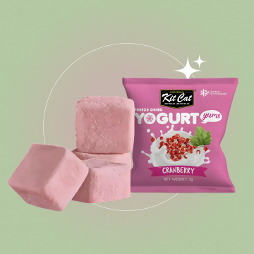 Kit Cat Treat Freeze Dried Yogurt Yums Cranberry 10 pcs